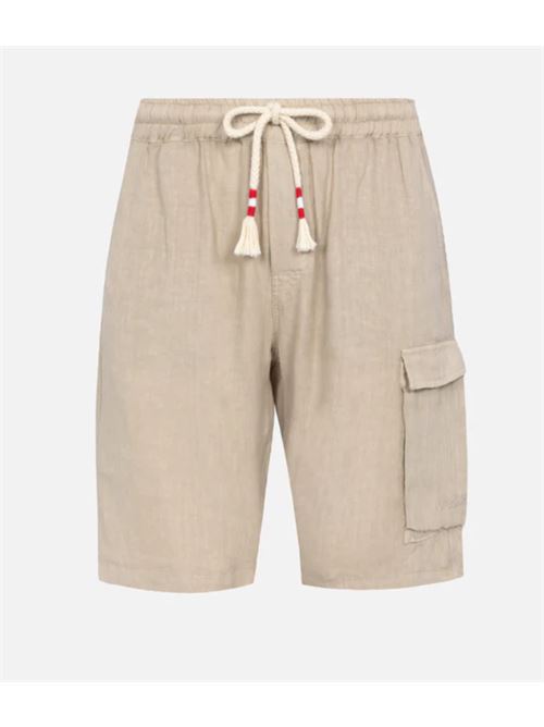 bermuda chinos with side pocket MC2 SAINT BARTH | MARSEILLE-00275HLINEN 11 BEIGE